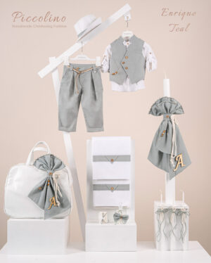 Πακέτο βάπτισης για αγόρι Piccolino Enrique teal