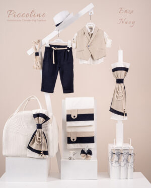 Πακέτο βάπτισης για αγόρι Piccolino Enzo navy
