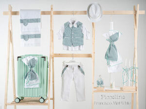 Πακέτο βάπτισης για αγόρι Piccolino Francisco mint white