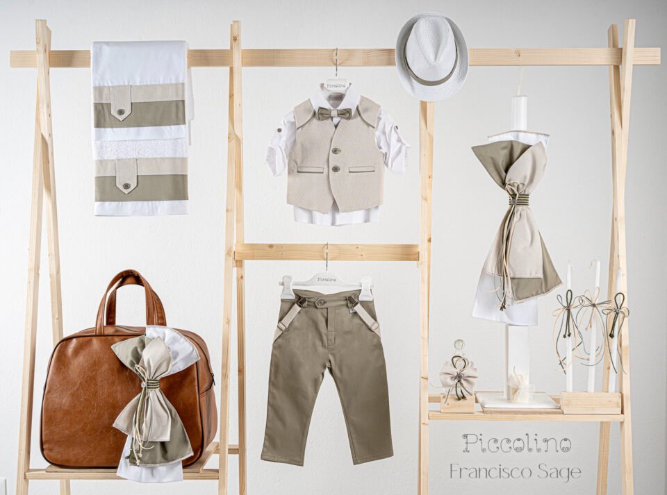 Πακέτο βάπτισης για αγόρι Piccolino Francisco sage