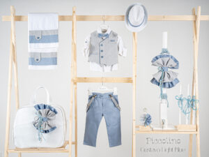 Πακέτο βάπτισης για αγόρι Piccolino Gustavo light blue