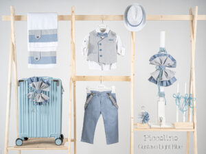 Πακέτο βάπτισης για αγόρι Piccolino Gustavo light blue