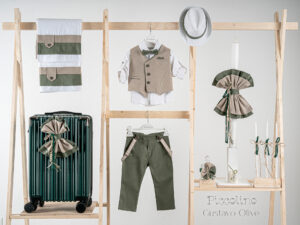 Πακέτο βάπτισης για αγόρι Piccolino Gustavo olive