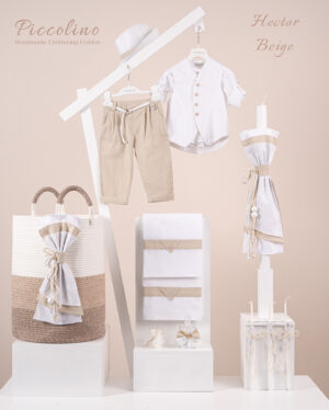 Πακέτο βάπτισης για αγόρι Piccolino Hector beige