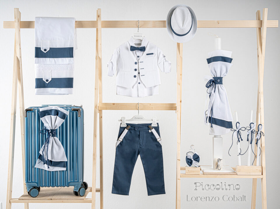 Πακέτο βάπτισης για αγόρι Piccolino Lorenzo cobalt