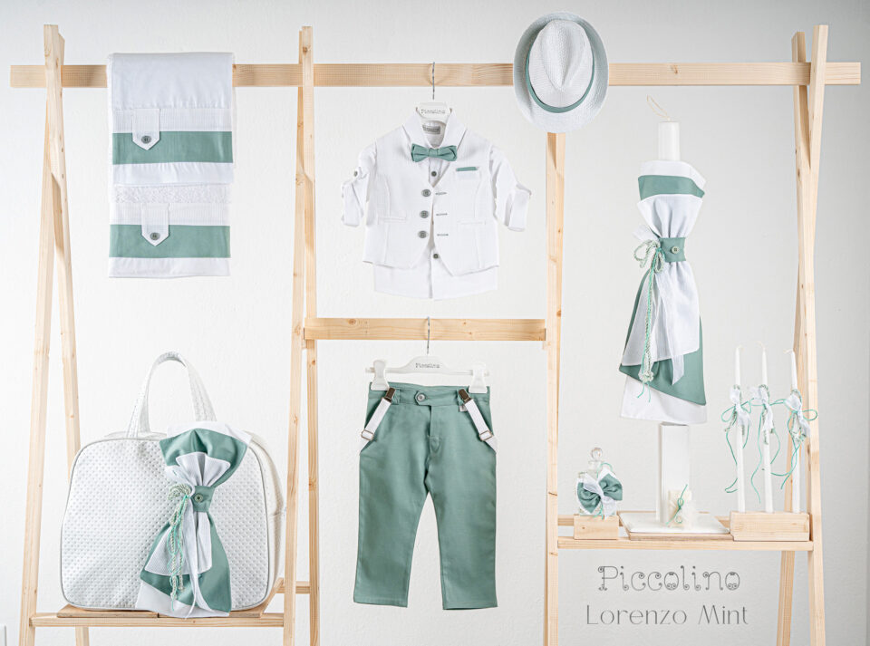 Πακέτο βάπτισης για αγόρι Piccolino Lorenzo mint