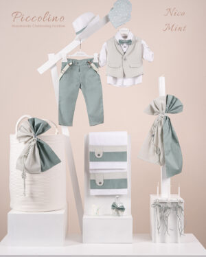 Πακέτο βάπτισης για αγόρι Piccolino Nico mint