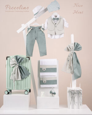 Πακέτο βάπτισης για αγόρι Piccolino Nico mint