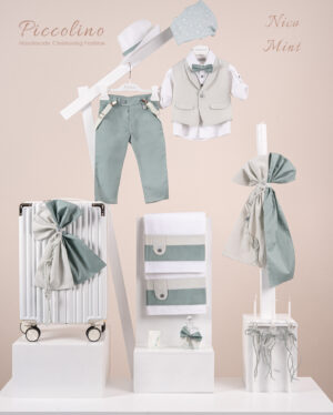 Πακέτο βάπτισης για αγόρι Piccolino Nico mint