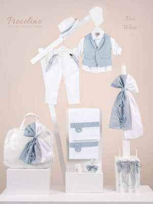 Πακέτο βάπτισης για αγόρι Piccolino Nico white