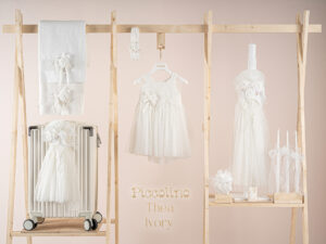 Πακέτο βάπτισης για κορίτσι Piccolino Thea ivory με βαλίτσα ecru