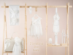 Πακέτο βάπτισης για κορίτσι Piccolino Zoe ivory με τσάντα  ivory