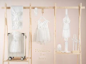 Πακέτο βάπτισης για κορίτσι Piccolino Zoe ivory με βαλίτσα ecru