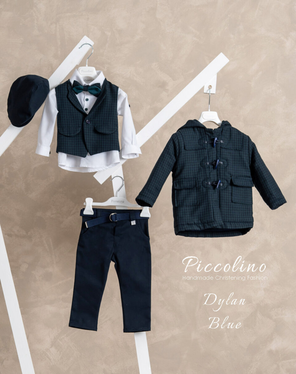 Βαπτιστικό κοστούμι χειμερινό Piccolino DYLAN σε χρώμα BLUE
