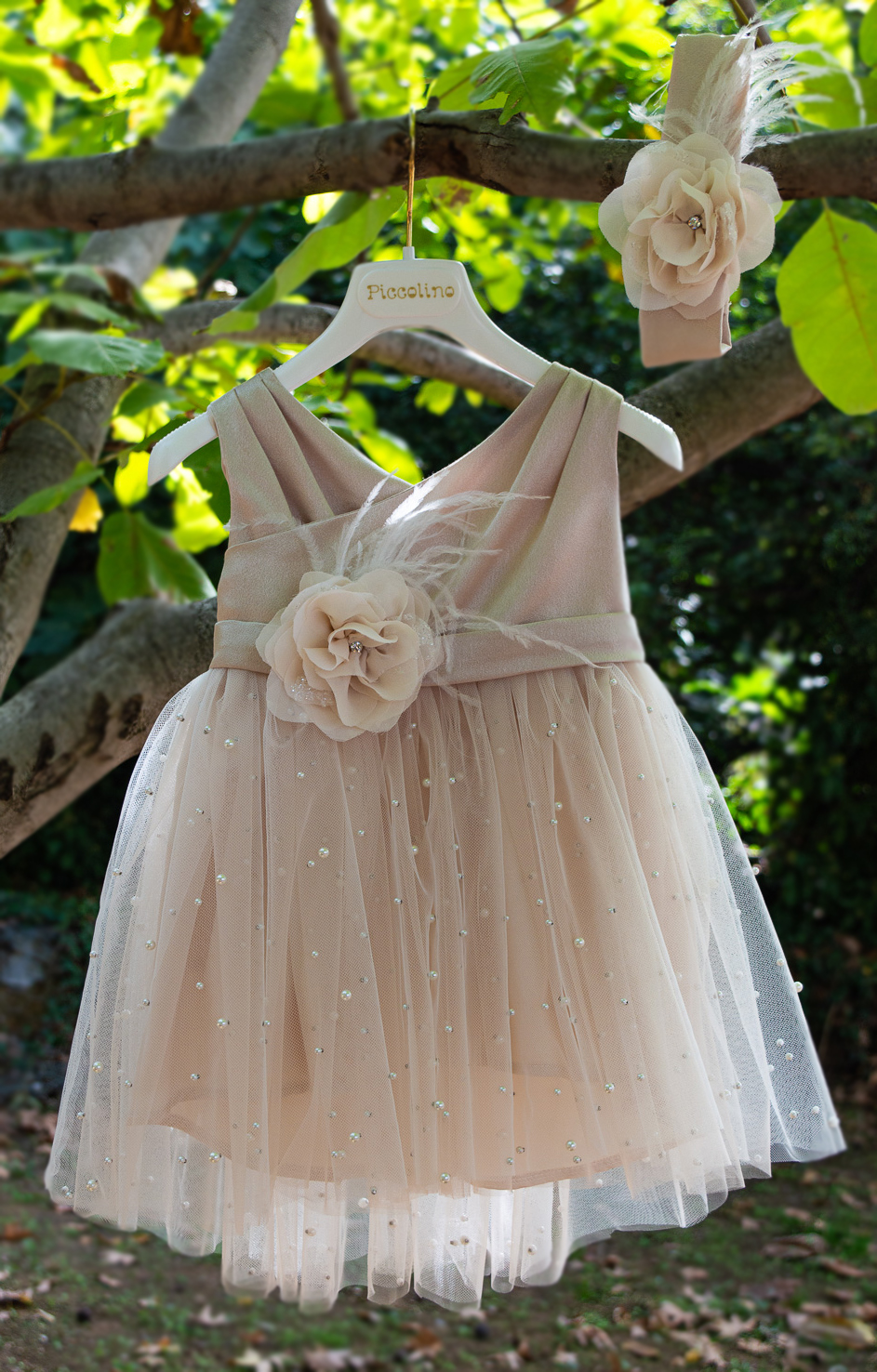 Βαπτιστικό φόρεμα Piccolino Zoe Bronze