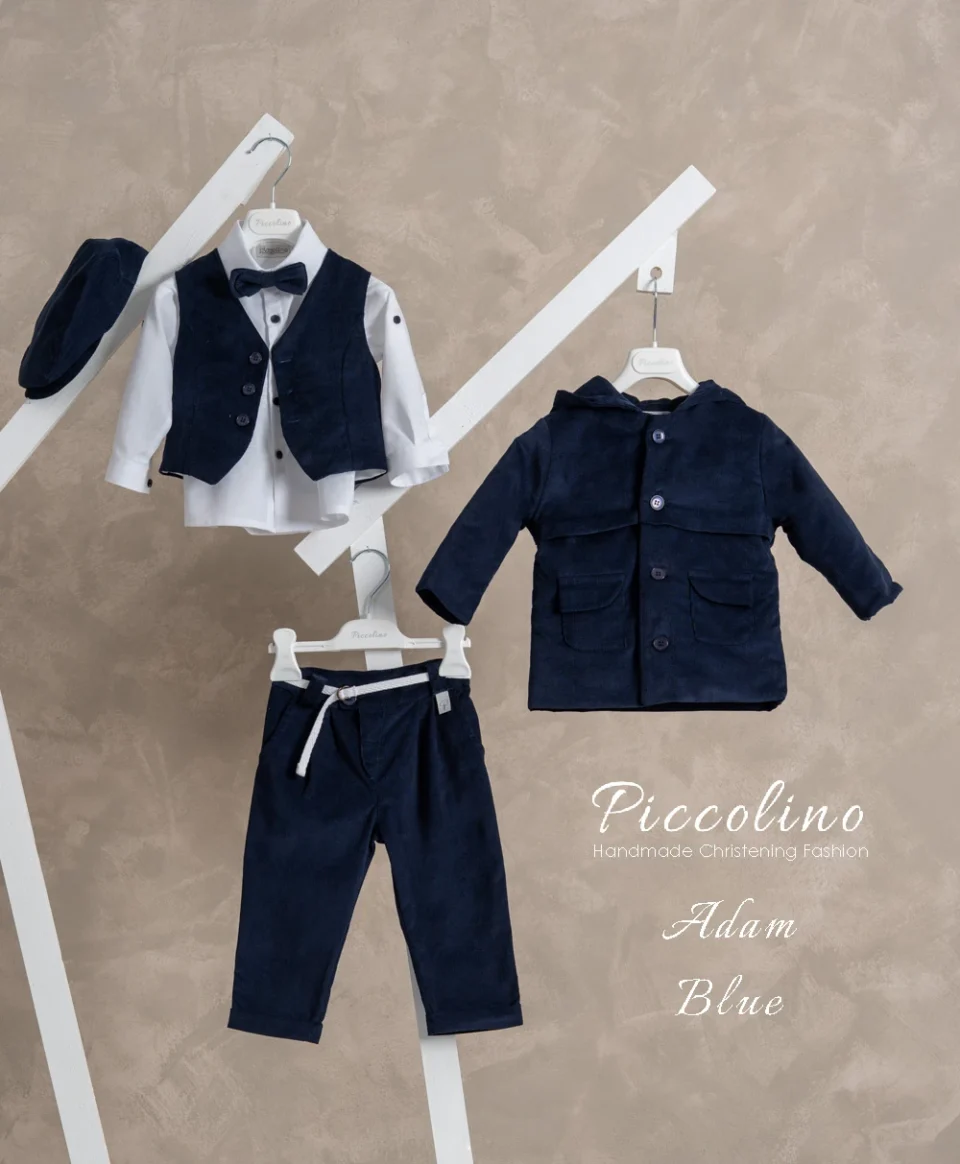 Βαπτιστικό κοστούμι χειμερινό Piccolino ADAM σε χρώμα BLUE.