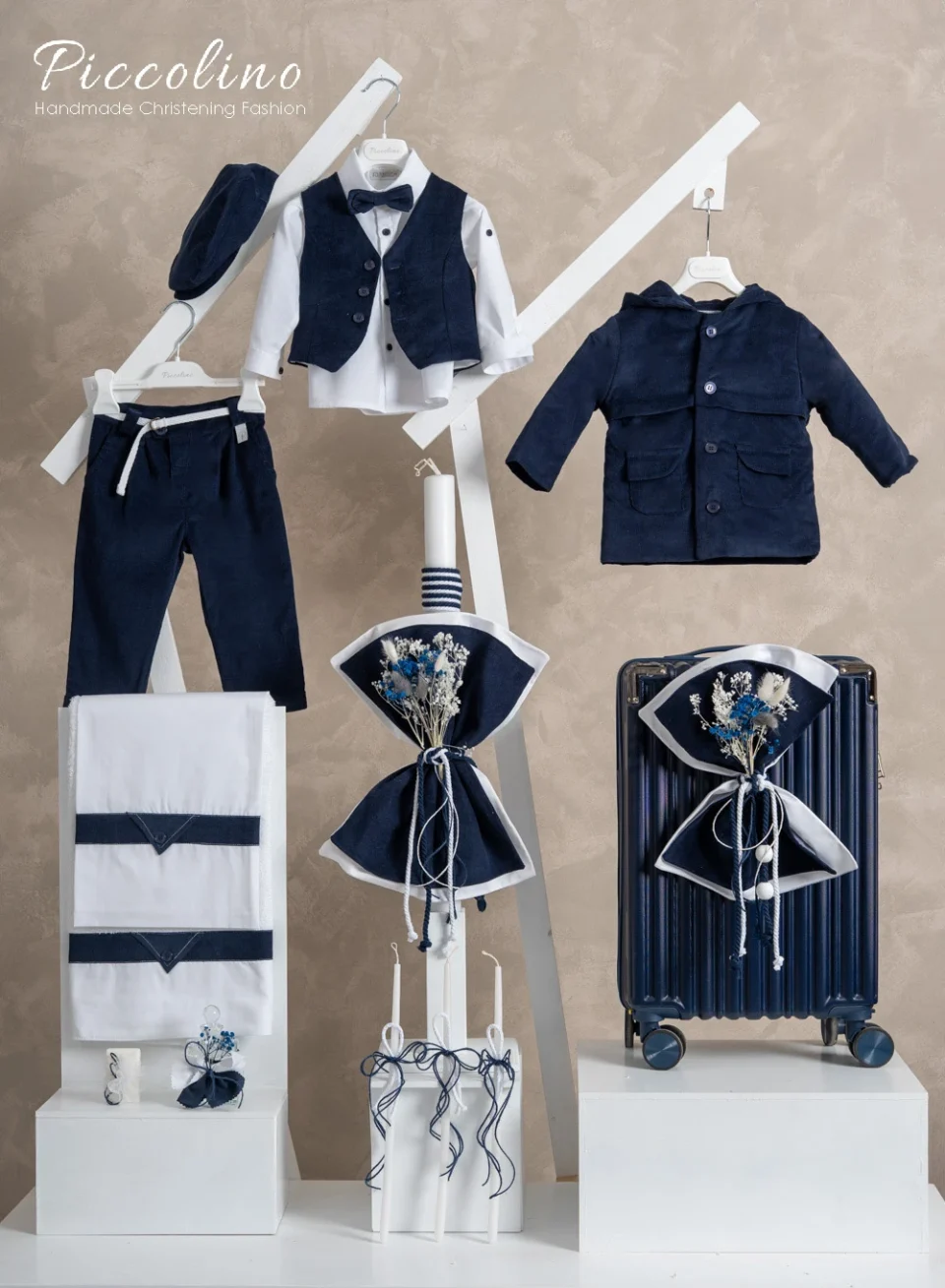 Χειμερινό πακέτο βάπτισης για αγόρι Piccolino PKT-ADAM-BLUE-VALITSA